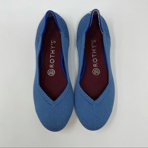 Rothy’s The Flat Round Toe in Indigo Size 7